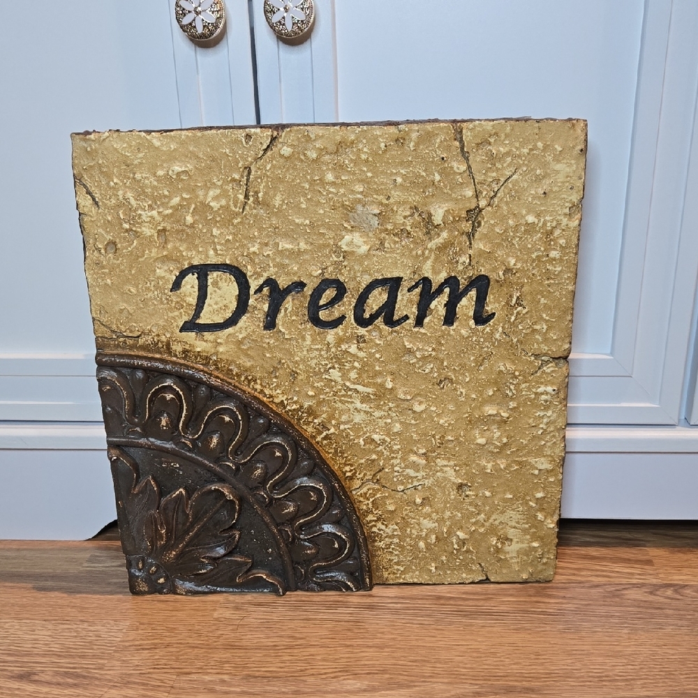 Decorative Wall Art with 'Dream' Inscription
